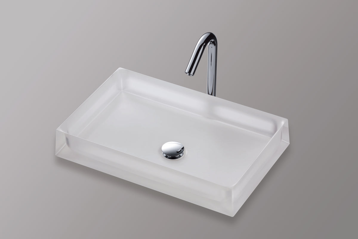 TOTO LLT151#61 Luminist Rectangular Vessel Bathroom Sink - Frosted White