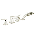 HANSGROHE 31441831 Metropol Classic 4-Hole Roman Tub Set Trim with Lever Handles and 1.8 GPM Handshower - Polished Nickel