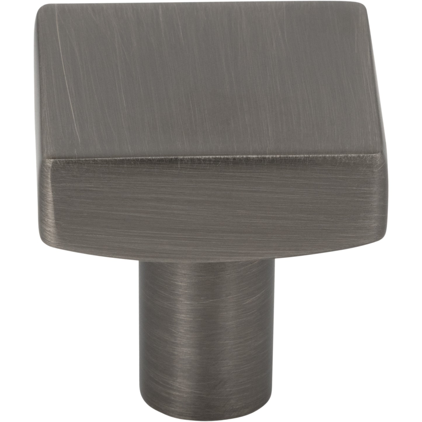 JEFFREY ALEXANDER 845BNBDL Dominique 1-1/8" Length Square Knob - Brushed Pewter