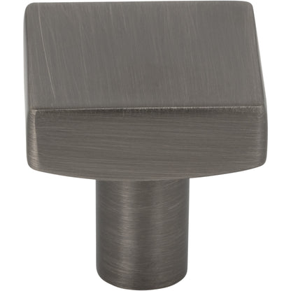 JEFFREY ALEXANDER 845BNBDL Dominique 1-1/8" Length Square Knob - Brushed Pewter