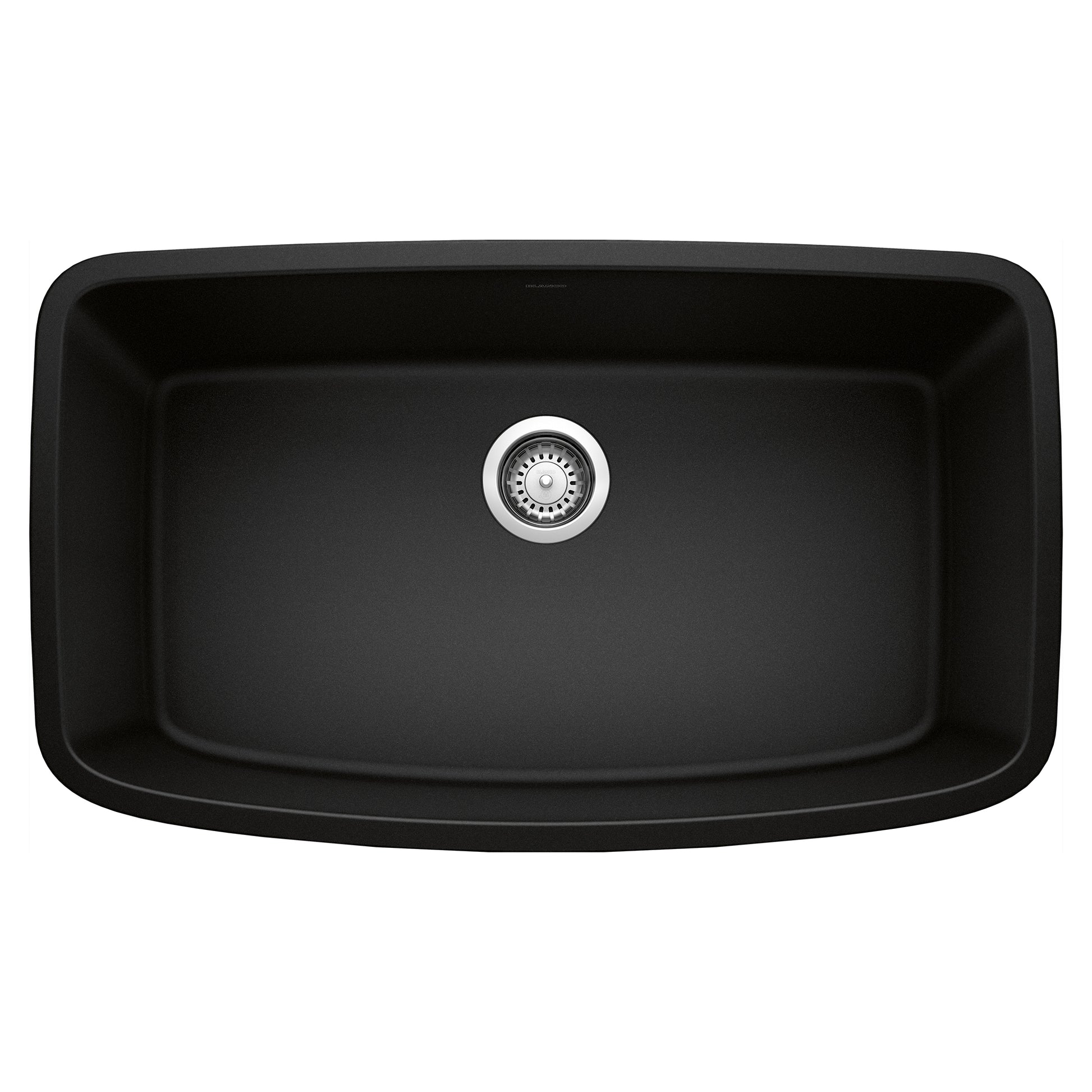 BLANCO 442942 Valea Valea SILGRANIT 32" Super Single Undermount Kitchen Sink - Coal Black in Coal Black