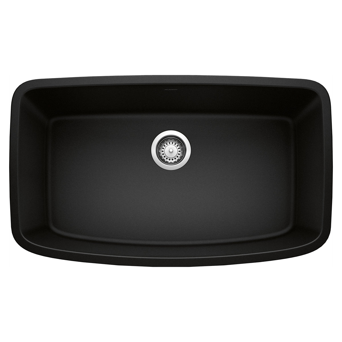 BLANCO 442942 Valea Valea SILGRANIT 32" Super Single Undermount Kitchen Sink - Coal Black in Coal Black