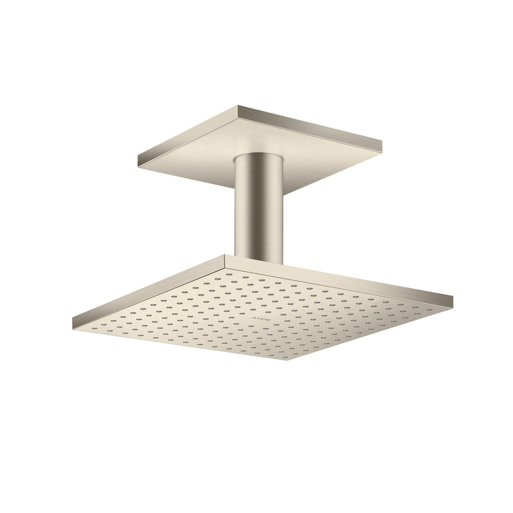 AXOR 35319821 ShowerSolutions Showerhead 250 Square 2-Jet Ceiling Connection, 1.75 GPM - Brushed Nickel