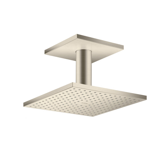 AXOR 35319821 ShowerSolutions Showerhead 250 Square 2-Jet Ceiling Connection, 1.75 GPM - Brushed Nickel