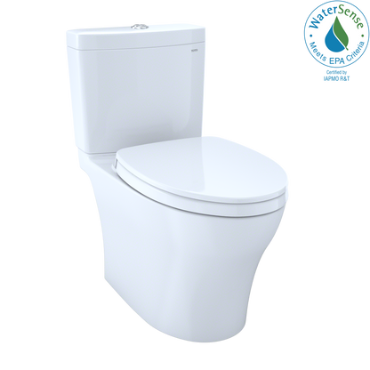 TOTO MS446124CEMGN#01 Aquia Iv Washlet+ Two-Piece Elongated Dual Flush 1.28 And 0.9 Gpf Toilet With Cefiontect - Cotton White