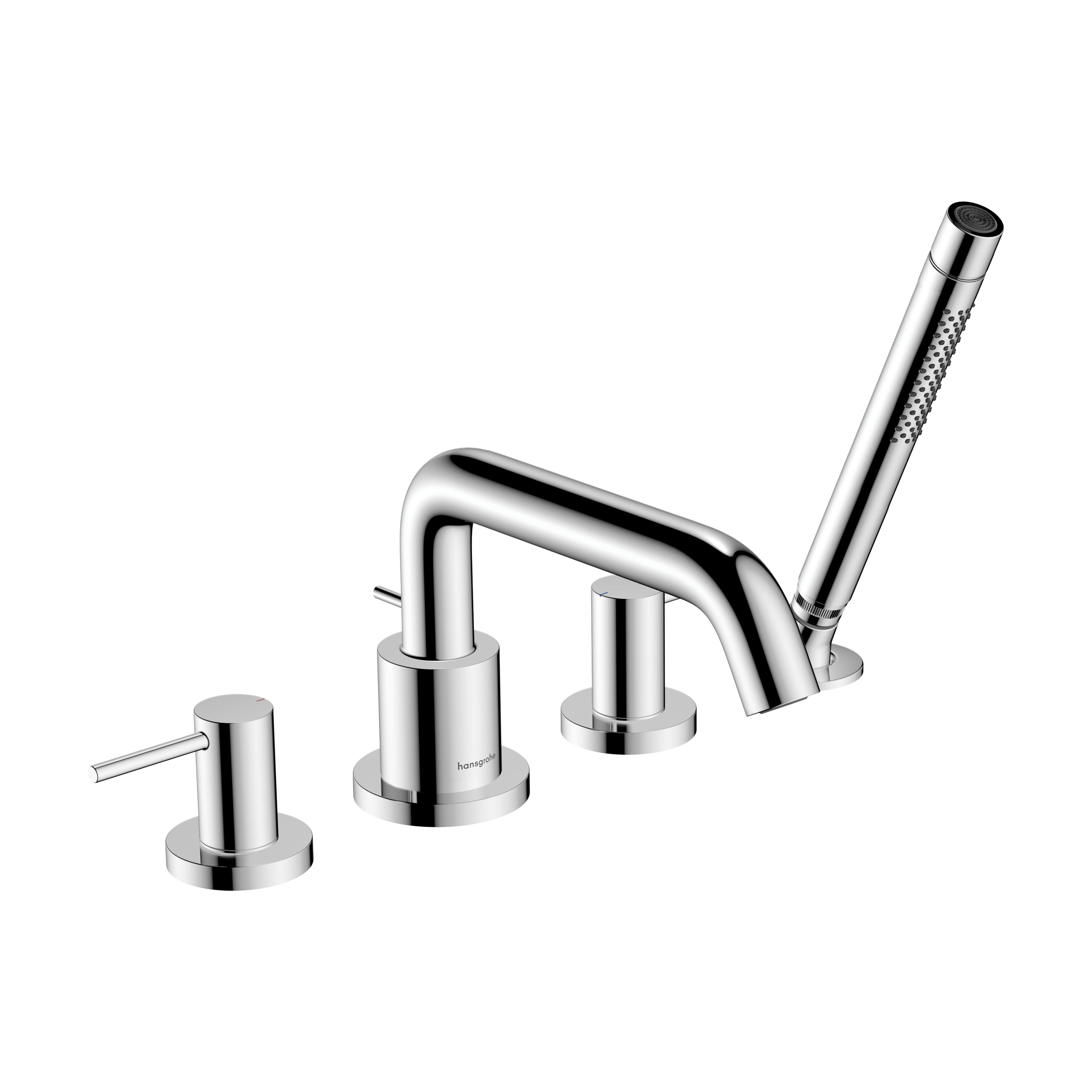 HANSGROHE 73442001 Tecturis S 4-Hole Roman Tub Set Trim with 1.75 Handshower - Chrome