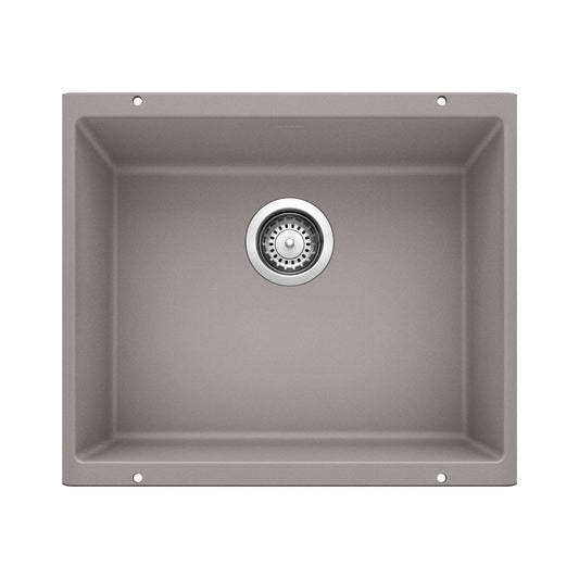 BLANCO 513429 Precis Precis SILGRANIT 21" Single Bowl Undermount Kitchen Sink - Metallic Gray in Metallic Gray