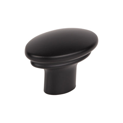 TOP KNOBS TK3051BLK Julian 1 3/8" Length Oval Knob - Flat Black