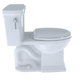 TOTO MS814224CEFG#11 Promenade II One-Piece Elongated 1.28 GPF Universal Height Toilet with CEFIONTECT , Colonial White