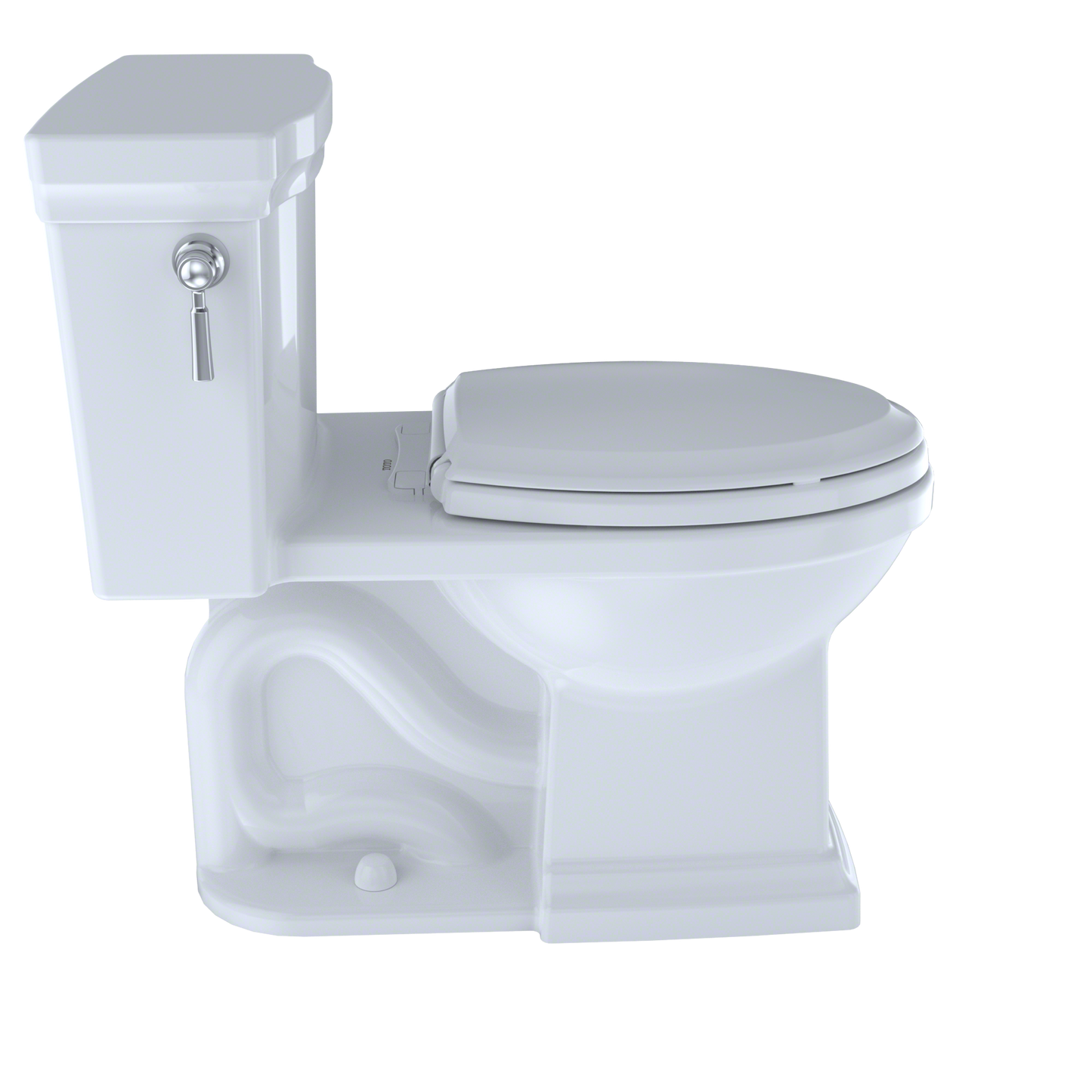 TOTO MS814224CEFG#11 Promenade II One-Piece Elongated 1.28 GPF Universal Height Toilet with CEFIONTECT , Colonial White