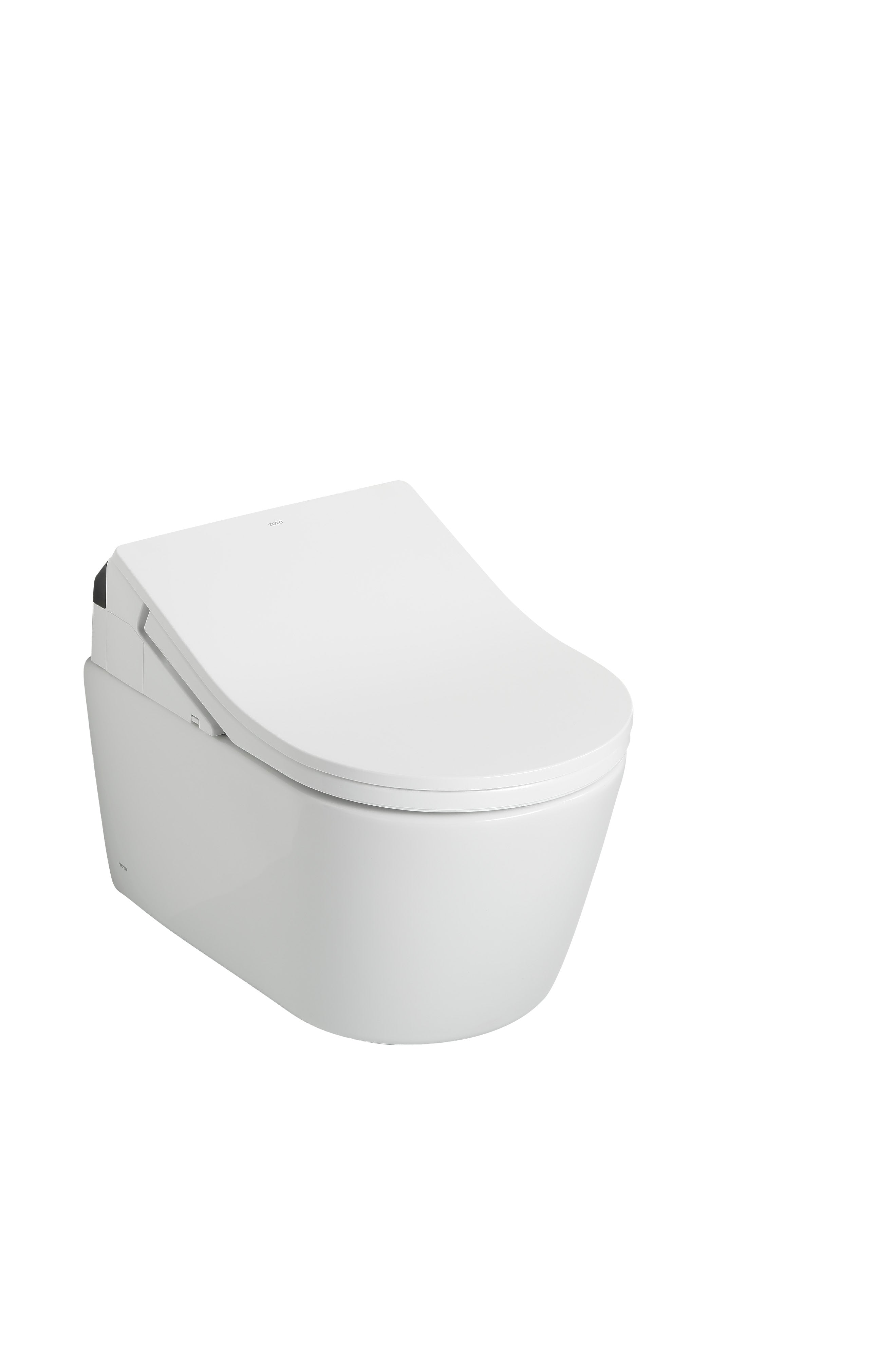 TOTO CWT4474047CMFGA#MS Washlet+ Rp Wall-Hung D-Shape Toilet With Rx Bidet Seat And Duofit In-Wall 1.28 And 0.9 Gpf Auto Dual-Flush Tank System - Matte Silver