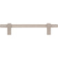 JEFFREY ALEXANDER 598-128SN Larkin Knurled Center 128 mm Center-to-Center Bar Pull - Satin Nickel