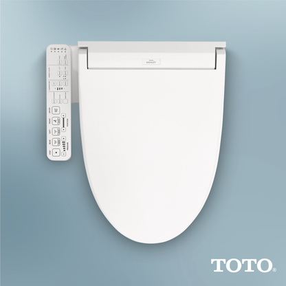TOTO SW3074#01 Washlet C2 Electronic Bidet Toilet Seat With Premist And Ewater+ Wand Cleaning - Cotton White