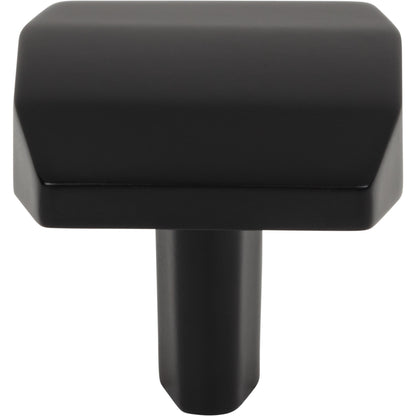 ELEMENTS 641MB William 1-1/4" Length Square Knob - Matte Black