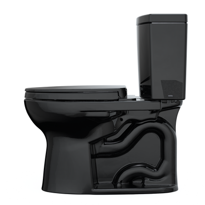 TOTO MS454124CUF#51 Drake Ii 1G Two-Piece Elongated 1.0 Gpf Universal Height Toilet With Ss124 Softclose Seat - Ebony