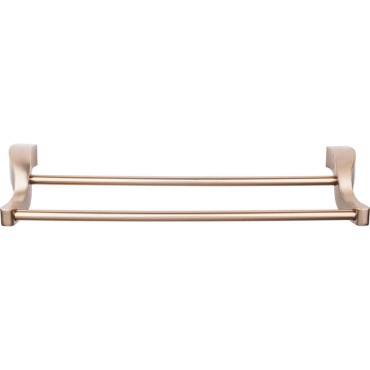 TOP KNOBS AQ11BB Aqua Double 31 1/4" Wall Mounted Towel Bar - Brushed Bronze