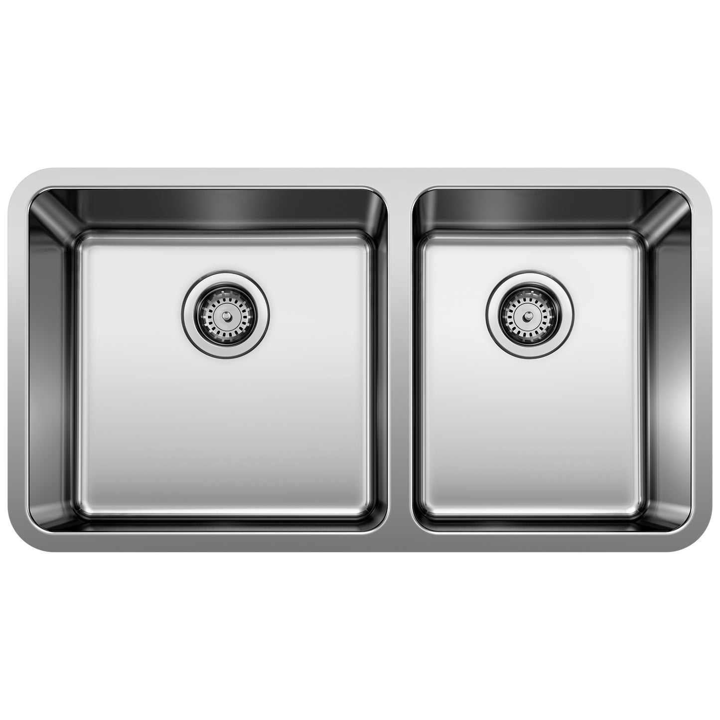 BLANCO 442769 Formera Formera 33" 60/40 Double Bowl Undermount Stainless Steel Kitchen Sink in Satin Polish