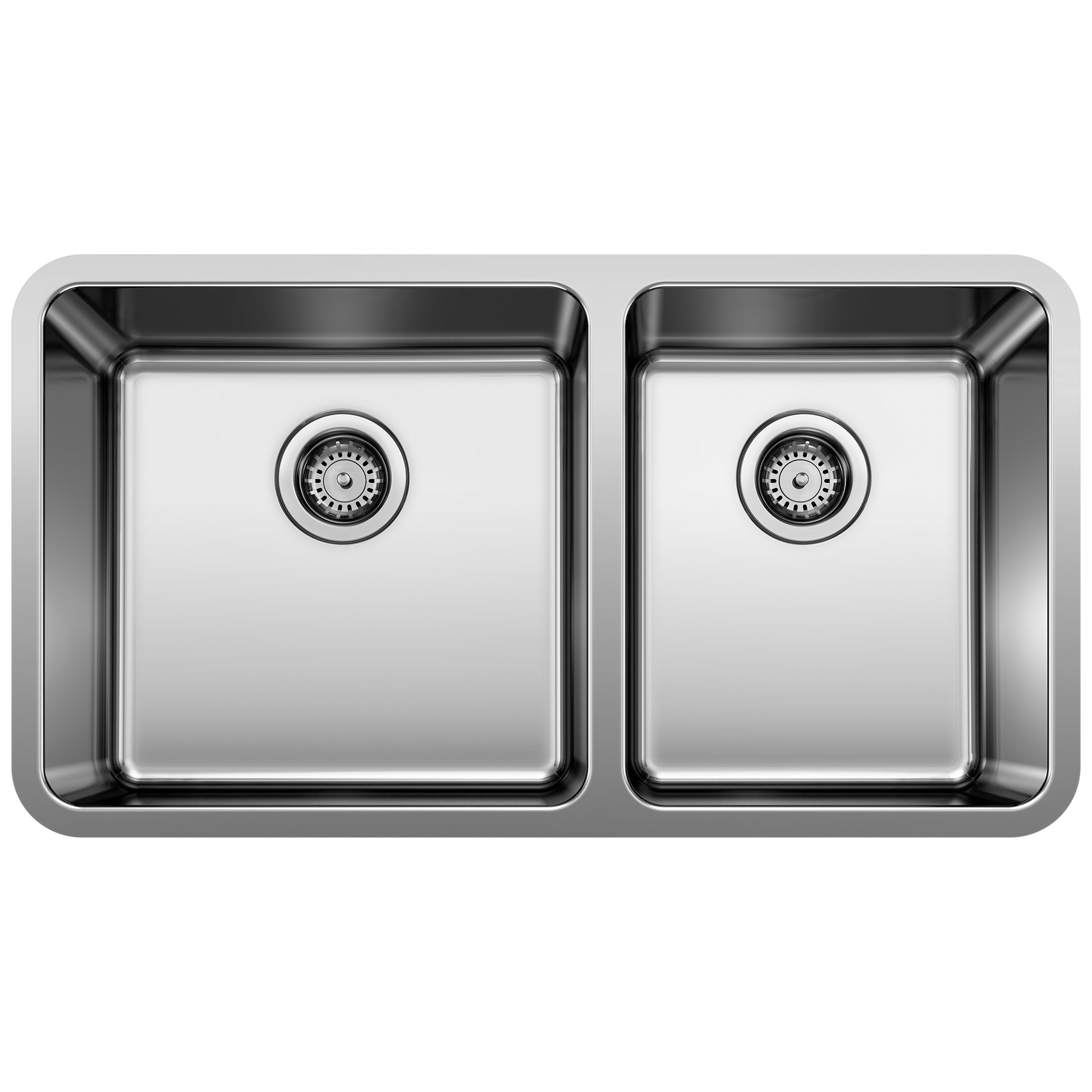 BLANCO 442769 Formera Formera 33" 60/40 Double Bowl Undermount Stainless Steel Kitchen Sink in Satin Polish