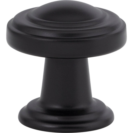 ATLAS 313-BL Bronte 1 1/8" Diameter Round Knob - Matte Black