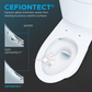 TOTO CST646CEMFGNAT40#01 Aquia IV One-Piece Elongated Dual Flush 1.28 and 0.9 GPF WASHLET+ and Auto Flush Ready Toilet with CEFIONTECT , Cotton White