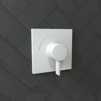 HANSGROHE 15724701 Ecostat Square Pressure Balance Trim - Matte White
