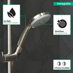 HANSGROHE 04752820 Croma 100 Handshower E 3-Jet, 1.8 GPM - Brushed Nickel