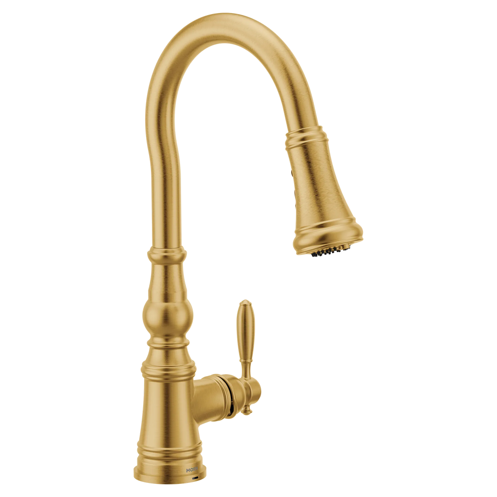 MOEN FS73004BG Weymouth Pulldown Kitchen 3 In 1 Water Filtration Faucet - Brushed Gold