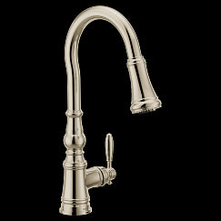 MOEN FS73004NL Weymouth Polished nickel one-handle kitchen faucet, Polished Nickel