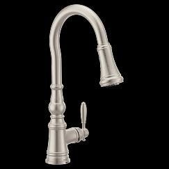 MOEN FS73004SRS Weymouth Spot resist stainless one-handle kitchen faucet, Spot Resist Stainless