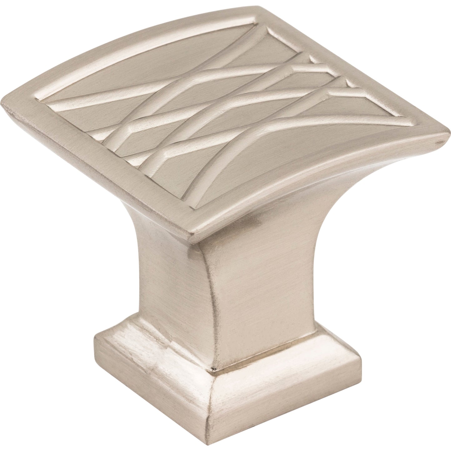 JEFFREY ALEXANDER 535SN Aberdeen 1-1/4" Length Square Knob , Satin Nickel