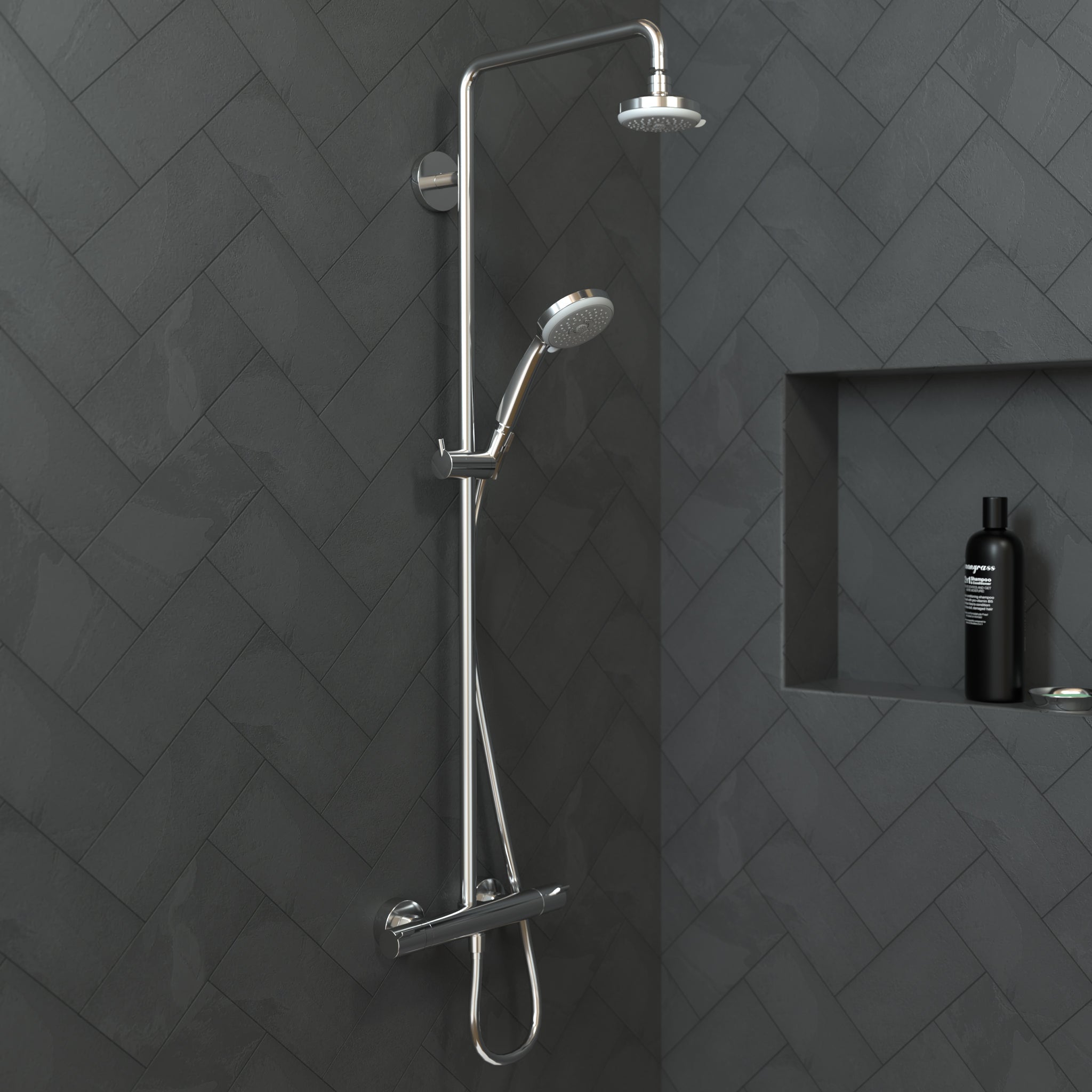 HANSGROHE 04071000 Croma 100 Showerhead E 3-Jet, 2.5 GPM - Chrome