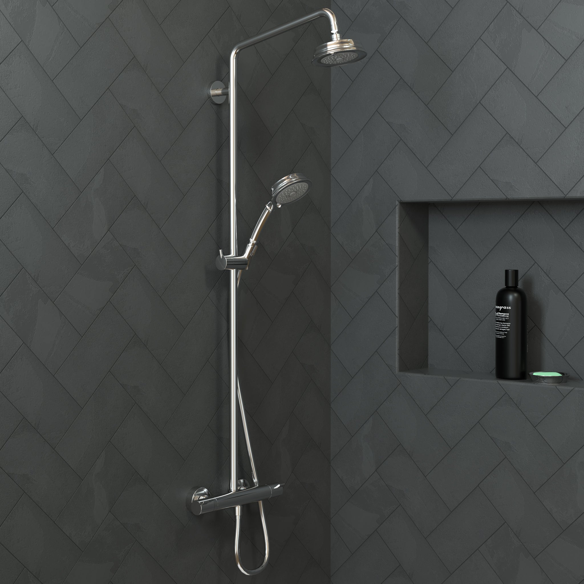 HANSGROHE 04070000 Croma 100 Classic Showerhead 3-Jet, 2.5 GPM - Chrome