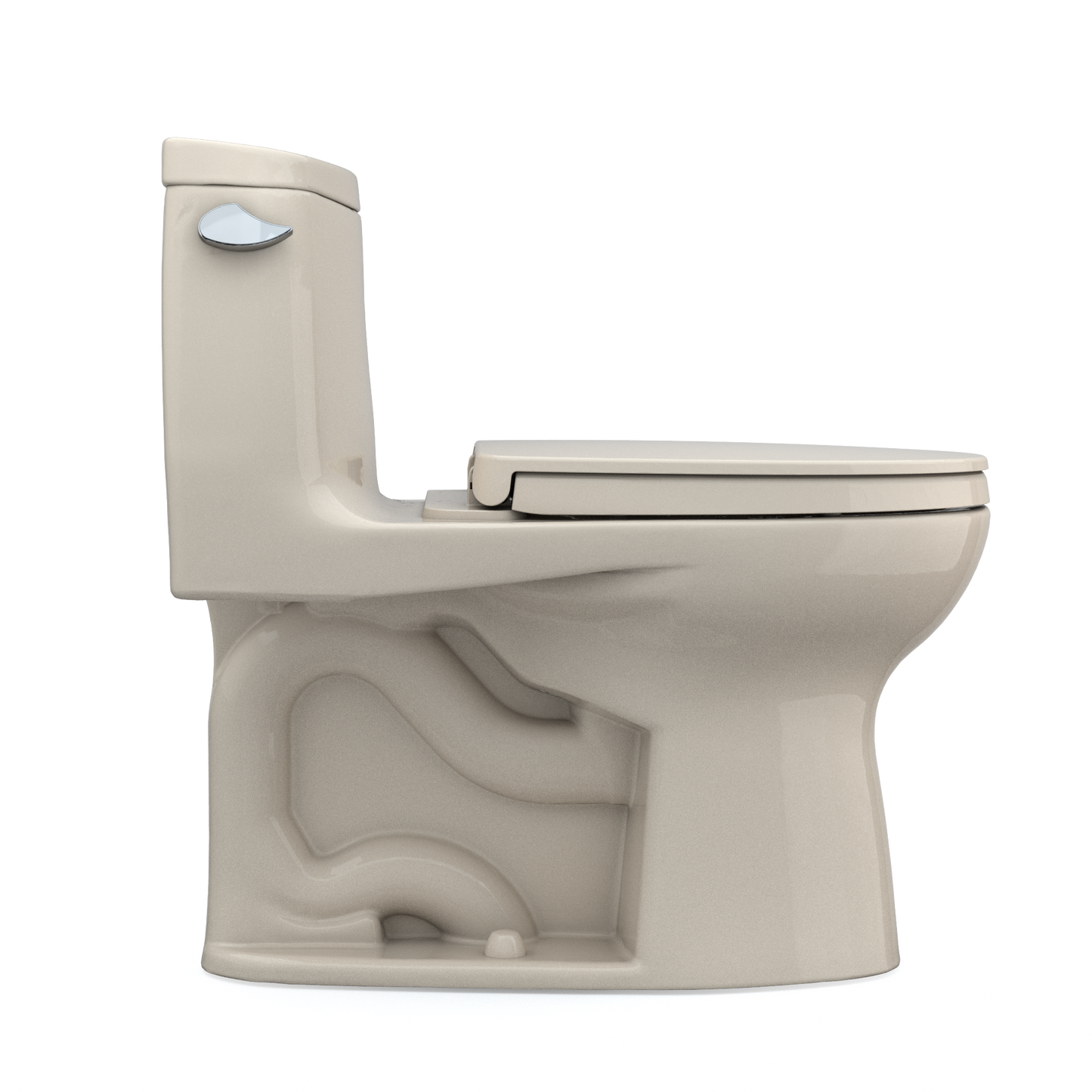 TOTO MS604124CEFG#03 UltraMax II One-Piece Elongated 1.28 GPF Universal Height Toilet with CEFIONTECT and SS124 SoftClose Seat , Bone