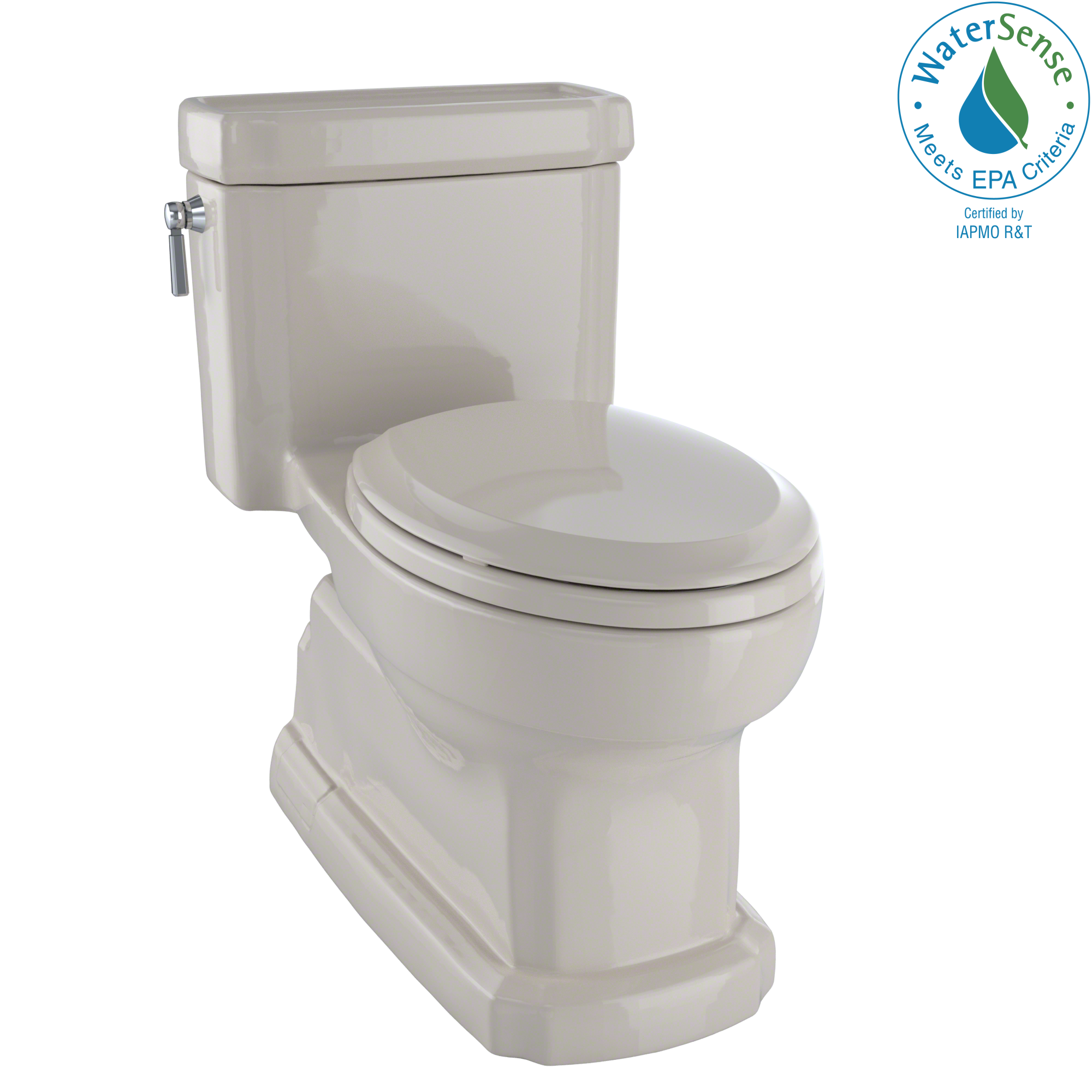 TOTO MS974224CEFG#03 Eco Guinevere Elongated 1.28 Gpf Universal Height Skirted Toilet With Cefiontect And Softclose Seat - Bone