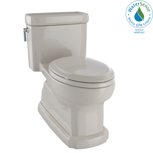 TOTO MS974224CEFG#03 Eco Guinevere Elongated 1.28 Gpf Universal Height Skirted Toilet With Cefiontect And Softclose Seat - Bone