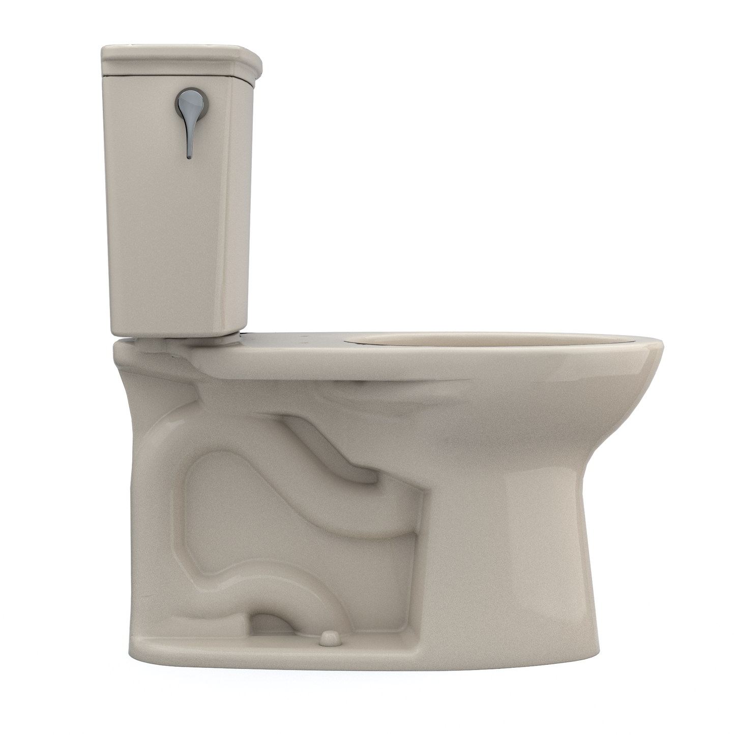 TOTO CST786CEFG#03 Drake Transitional Two-Piece Elongated 1.28 Gpf Universal Height Tornado Flush Toilet With Cefiontect - Bone