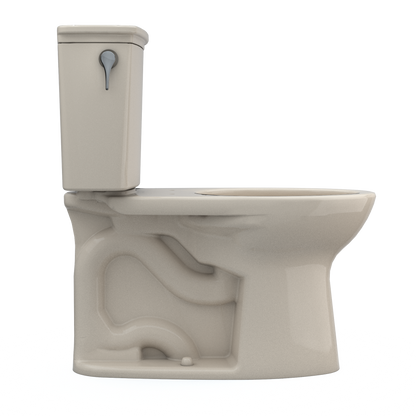 TOTO CST786CEFG#03 Drake Transitional Two-Piece Elongated 1.28 Gpf Universal Height Tornado Flush Toilet With Cefiontect - Bone