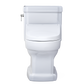 TOTO MW9743084CEFG#01 WASHLET+ Eco Guinevere Elongated 1.28 GPF Universal Height Toilet with C5 Bidet Seat , Cotton White