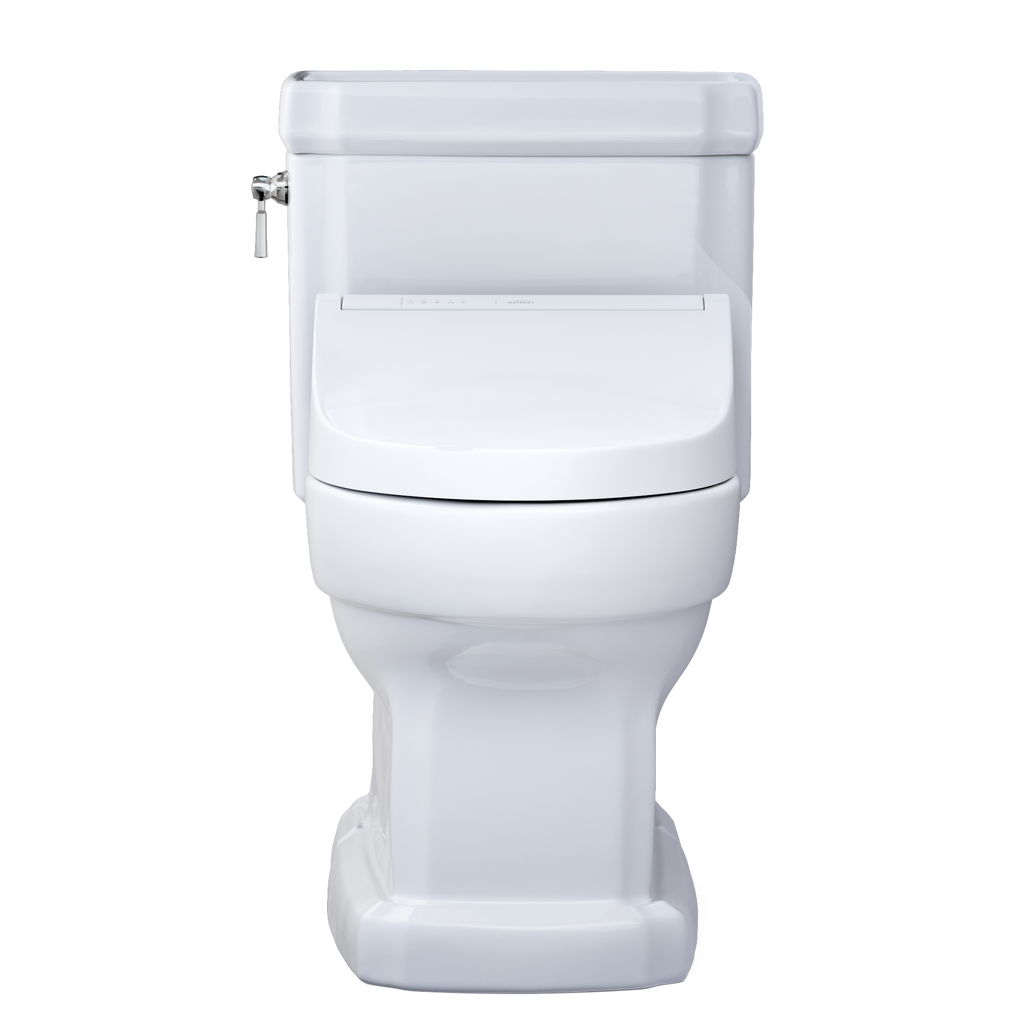 TOTO MW9743084CEFG#01 Washlet+ Eco Guinevere Elongated 1.28 Gpf Universal Height Toilet With C5 Bidet Seat - Cotton White