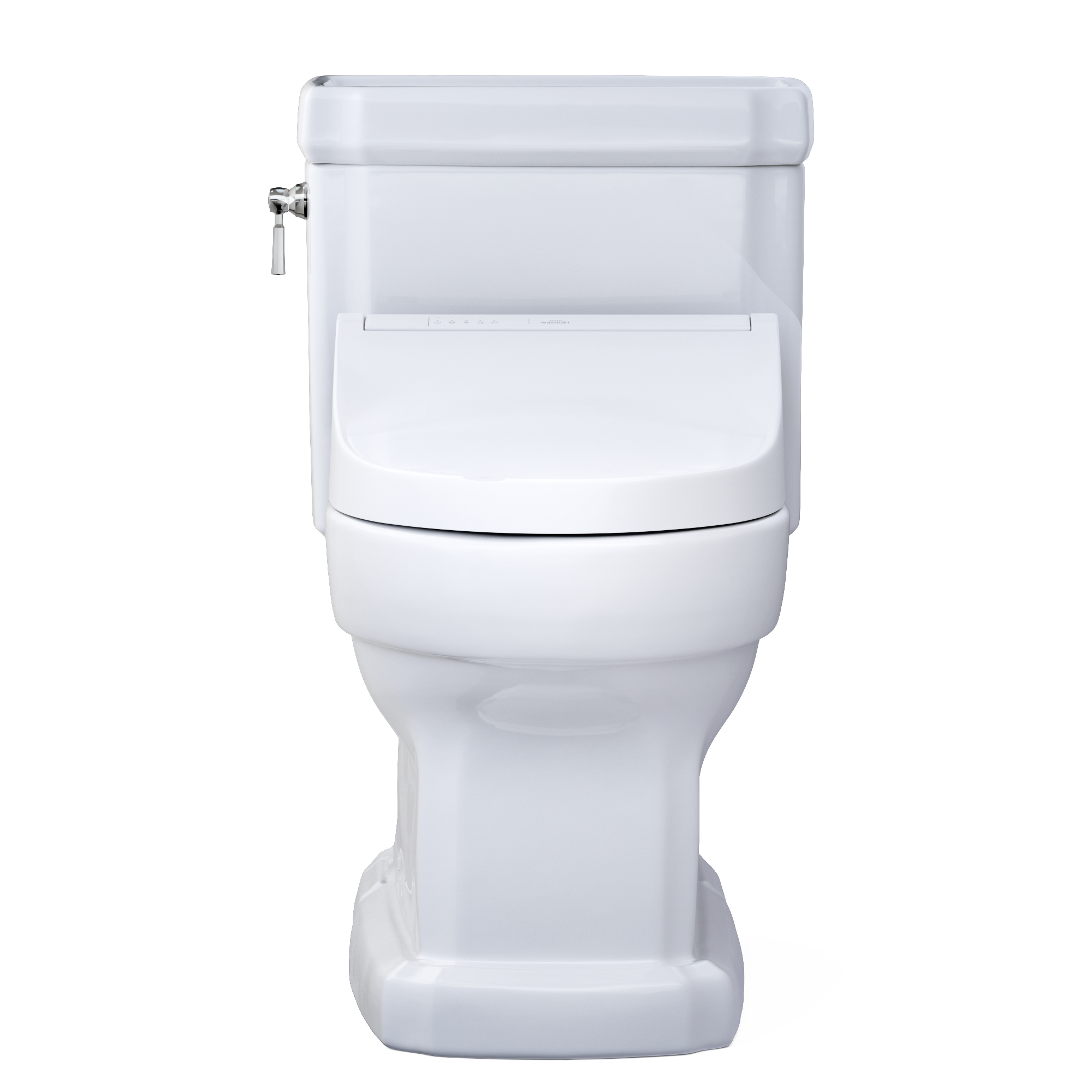 TOTO MW9743084CEFG#01 Washlet+ Eco Guinevere Elongated 1.28 Gpf Universal Height Toilet With C5 Bidet Seat - Cotton White