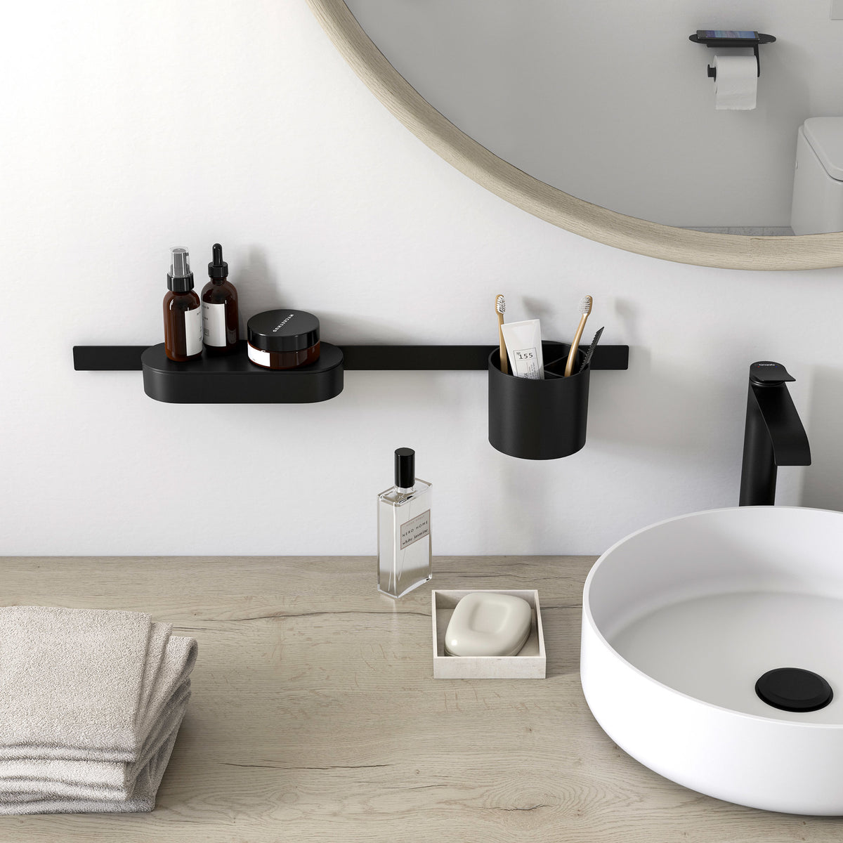 HANSGROHE 27925670 WallStoris Cover for Storage Basket - Matte Black