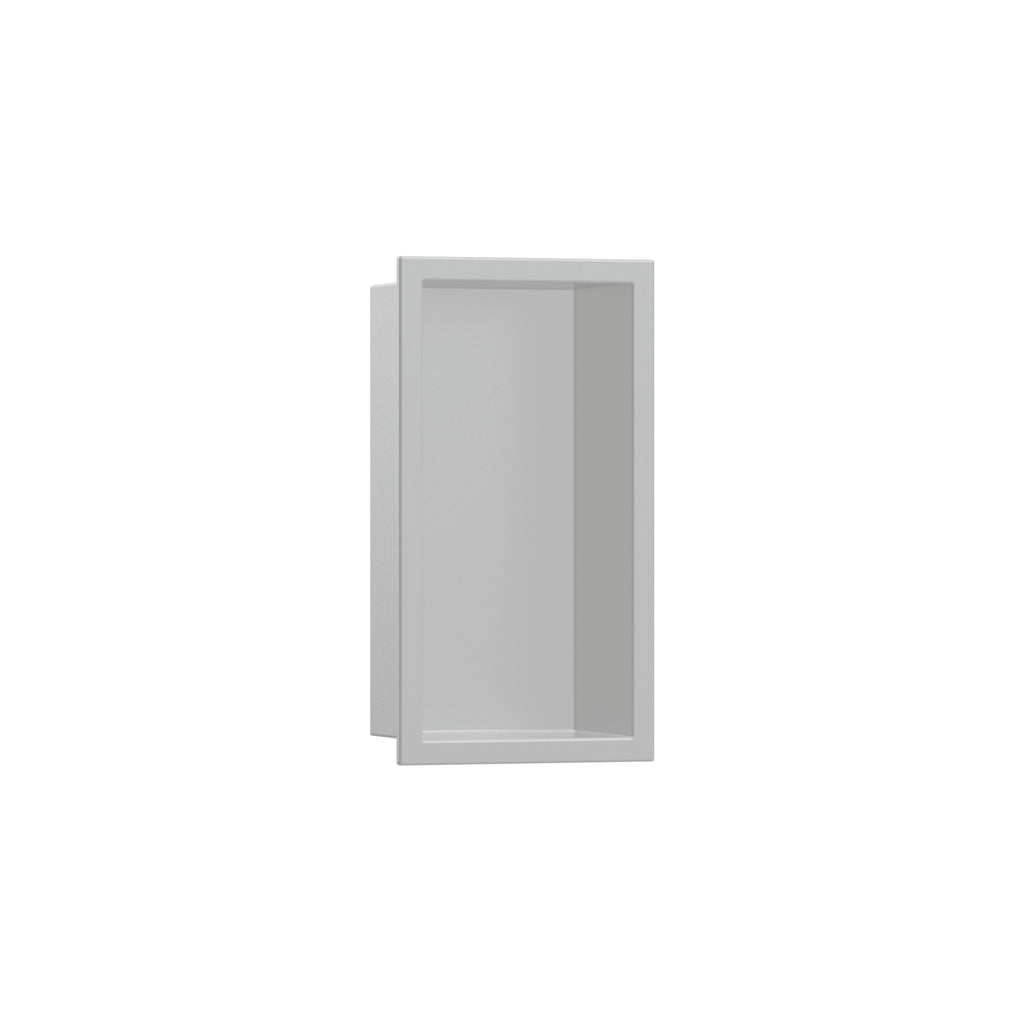 HANSGROHE 56057380 XtraStoris Original Wall Niche with Integrated Frame 12"x 6"x 4" - Concrete Grey