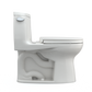 TOTO MS604124CEFG#11 UltraMax II One-Piece Elongated 1.28 GPF Universal Height Toilet with CEFIONTECT and SS124 SoftClose Seat , Colonial White