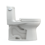 TOTO MS604124CEFG#11 Ultramax Ii One-Piece Elongated 1.28 Gpf Universal Height Toilet With Cefiontect And Ss124 Softclose Seat - Colonial White