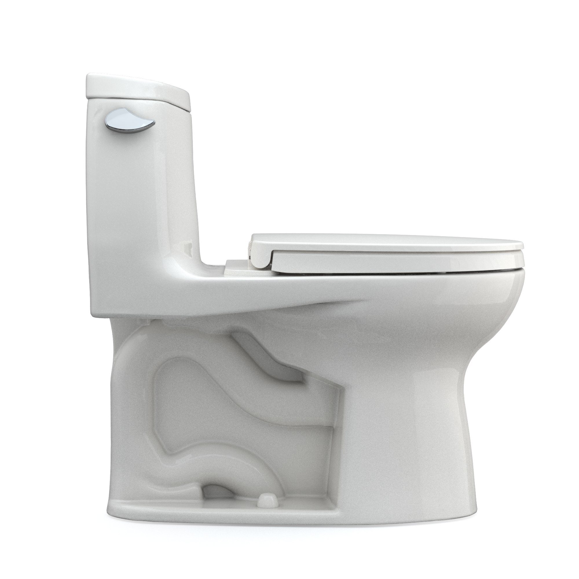 TOTO MS604124CEFG#11 Ultramax Ii One-Piece Elongated 1.28 Gpf Universal Height Toilet With Cefiontect And Ss124 Softclose Seat - Colonial White