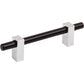 JEFFREY ALEXANDER 478-96MBPC Larkin 2 96 mm Center-to-Center Bar Pull - Matte Black w/Polished Chrome