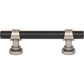 TOP KNOBS M2702 Bit 3" Center to Center Bar Pull - Flat Black and Pewter Antique