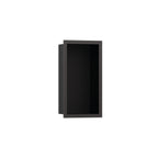 HANSGROHE 56095340 XtraStoris Individual Wall Niche Matte Black with Design Frame 12"x 6"x 4" - Brushed Black Chrome