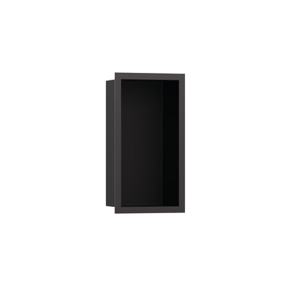 HANSGROHE 56095340 XtraStoris Individual Wall Niche Matte Black with Design Frame 12"x 6"x 4" - Brushed Black Chrome