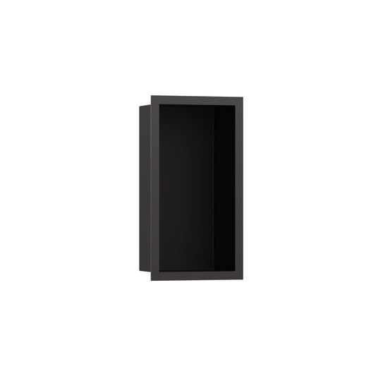 HANSGROHE 56095340 XtraStoris Individual Wall Niche Matte Black with Design Frame 12"x 6"x 4" - Brushed Black Chrome
